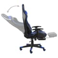 Miniatyrbillede 5 af 9: vidaXL drejelig gamingstol med fodstøtte PVC blå