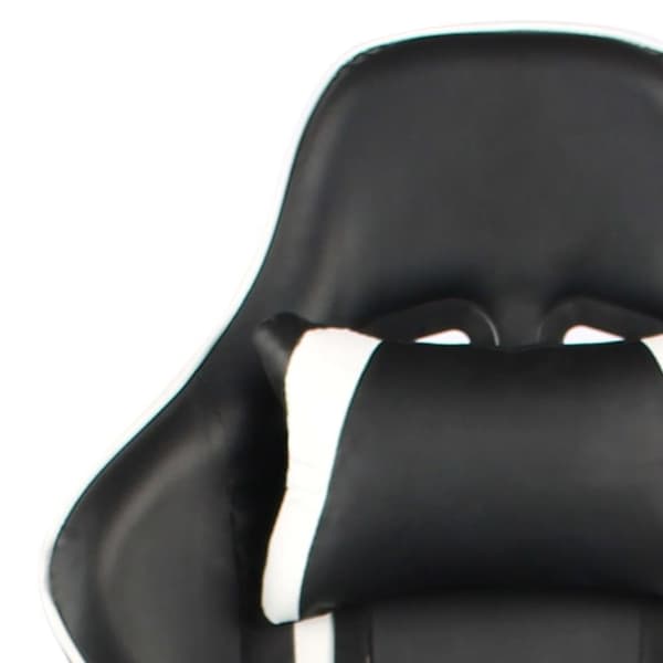 vidaXL Snurrbar gamingstol vit PVC