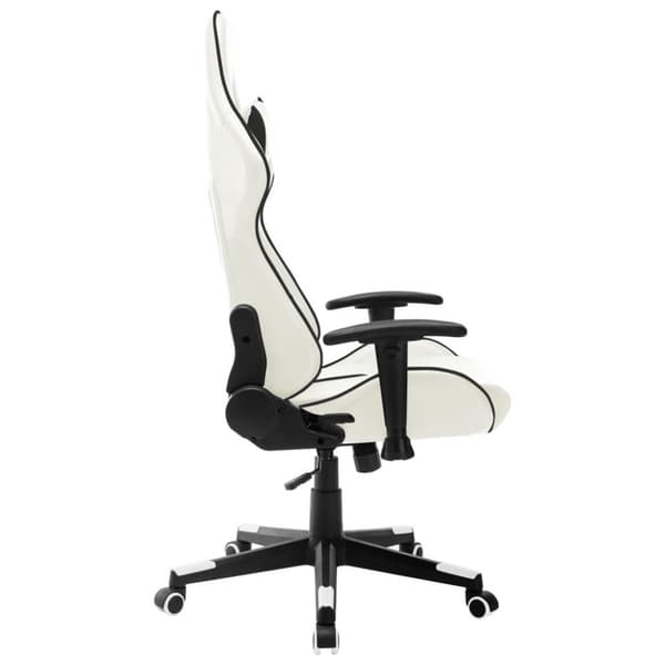 vidaXL Gamingstol vit och svart konstläder