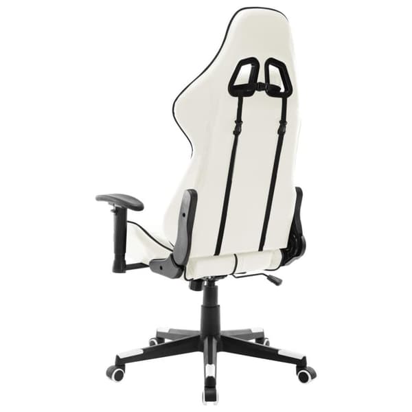 vidaXL Gamingstol vit och svart konstläder
