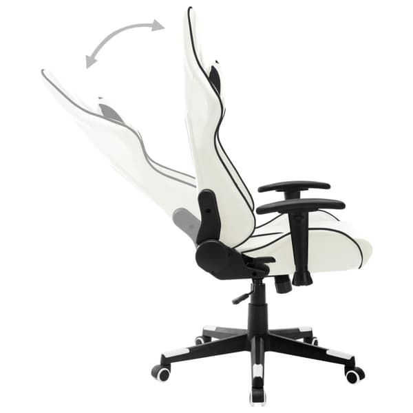 vidaXL Gamingstol vit och svart konstläder