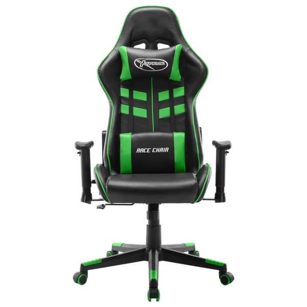 vidaXL gamingstol kunstlæder sort og grøn