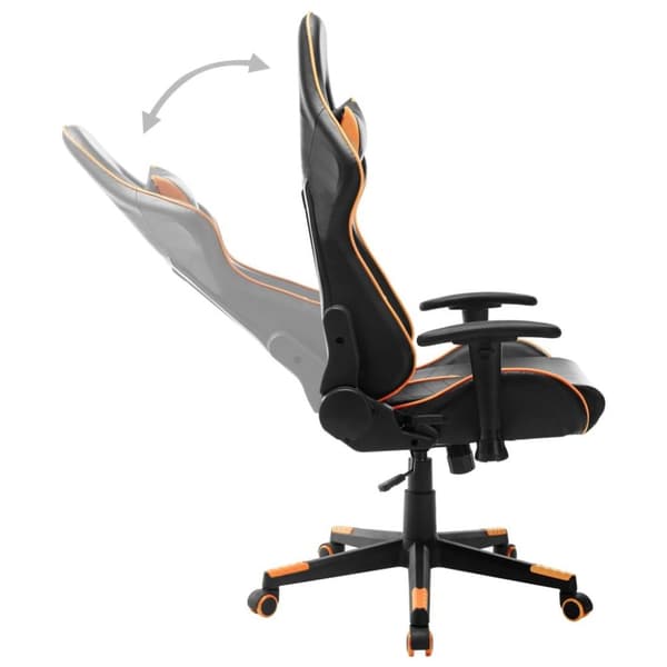 vidaXL gamingstol kunstlæder sort og orange
