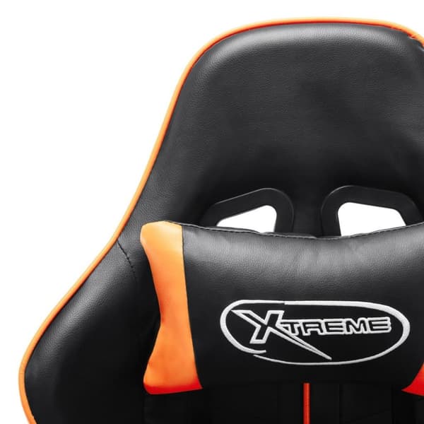 vidaXL gamingstol kunstlæder sort og orange