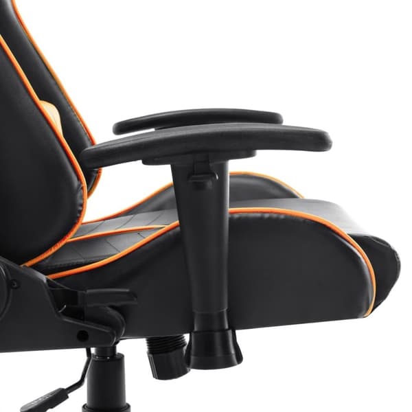 vidaXL gamingstol kunstlæder sort og orange