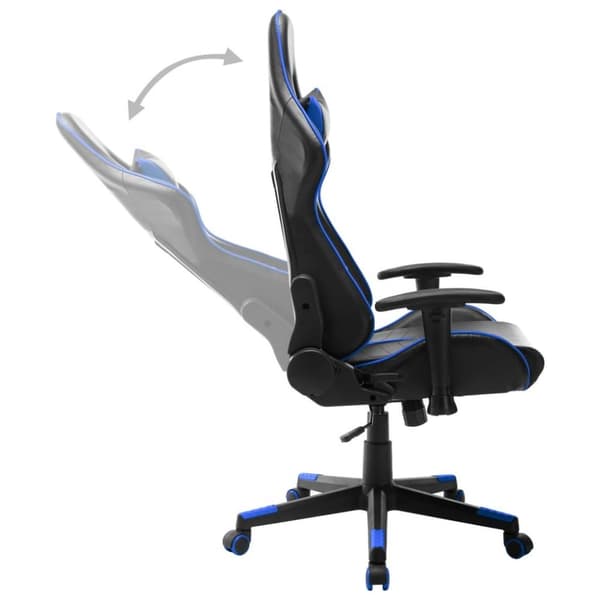 vidaXL Gamingstol svart och blå konstläder