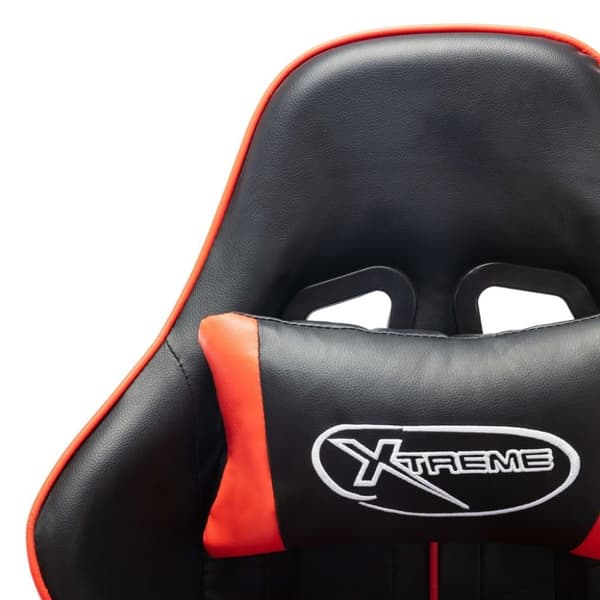 vidaXL Gamingstol svart och röd konstläder