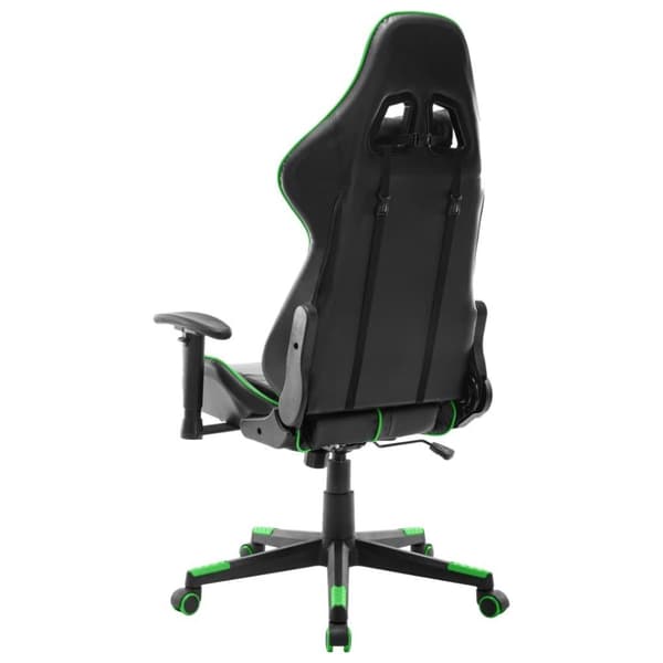 vidaXL Gamingstol svart och grön konstläder