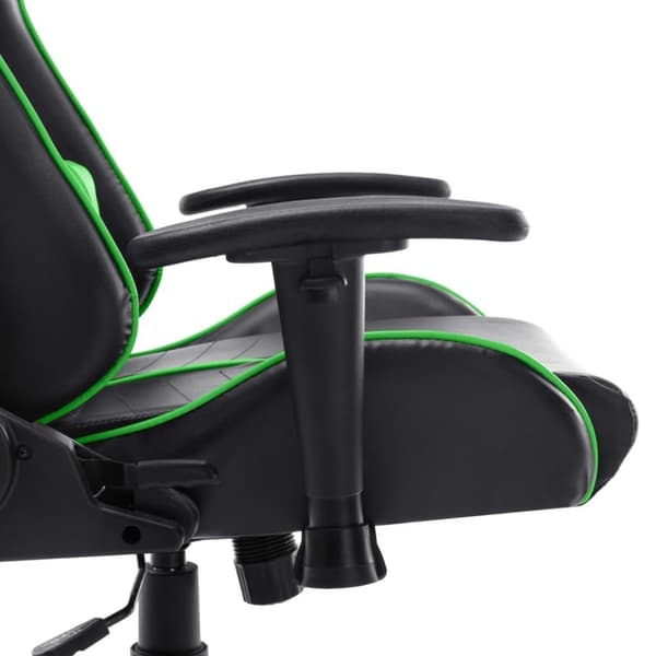 vidaXL Gamingstol svart och grön konstläder