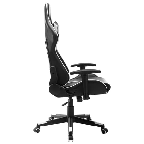 vidaXL Gamingstol svart och vit konstläder