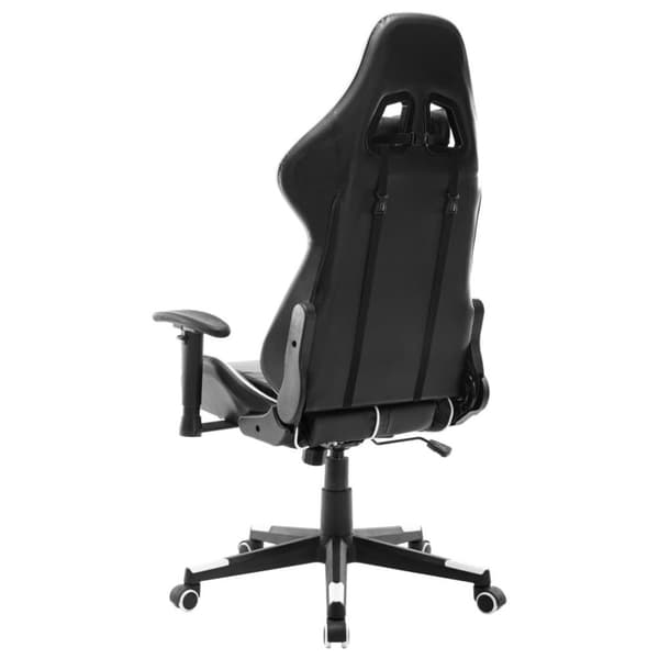 vidaXL Gamingstol svart och vit konstläder