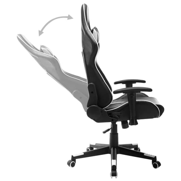 vidaXL Gamingstol svart och vit konstläder