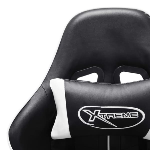 vidaXL Gamingstol svart och vit konstläder