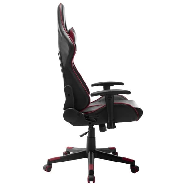 vidaXL Gamingstol svart och vinröd konstläder