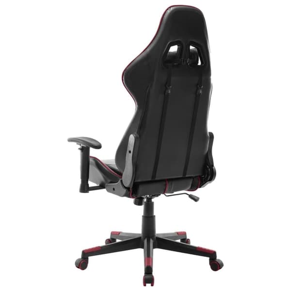 vidaXL Gamingstol svart och vinröd konstläder
