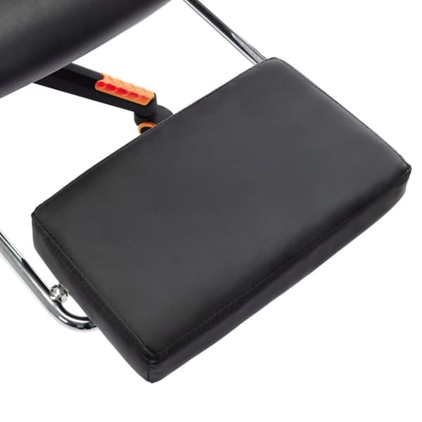 vidaXL Gamingstol med fotstöd svart och orange konstläder