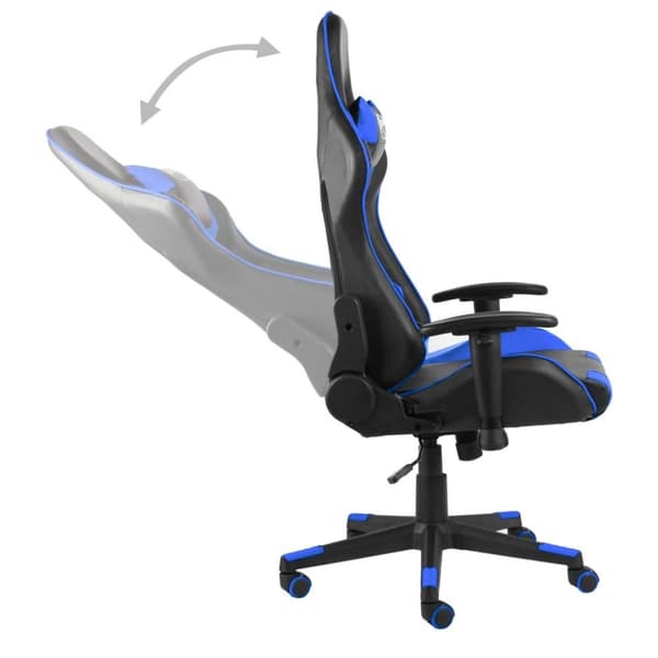 vidaXL drejelig gamingstol PVC blå
