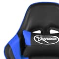Miniatyrbillede 7 af 8: vidaXL drejelig gamingstol PVC blå