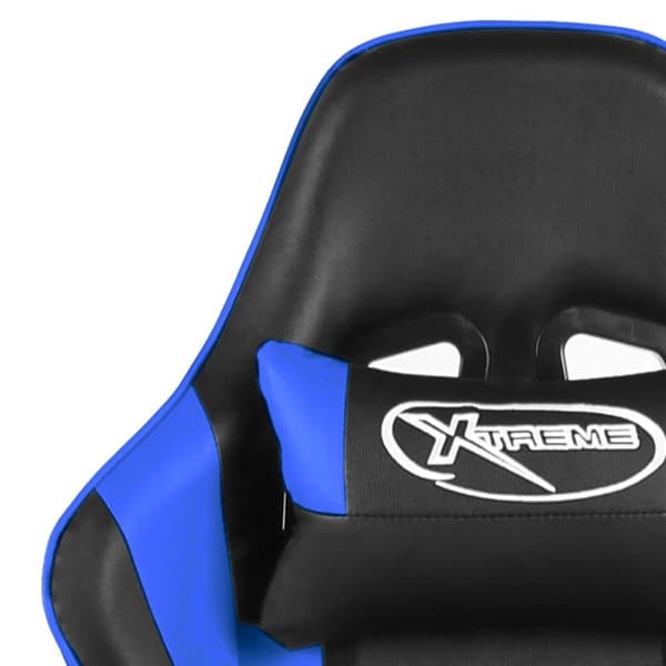 vidaXL drejelig gamingstol PVC blå