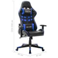 Miniatyrbillede 8 af 8: vidaXL gamingstol kunstlæder sort og blå