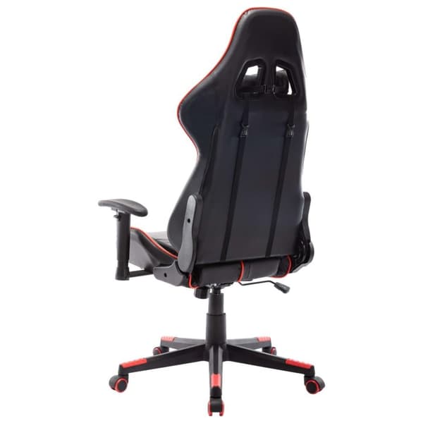 vidaXL gamingstol kunstlæder sort og rød
