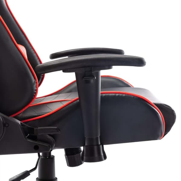 vidaXL gamingstol kunstlæder sort og rød