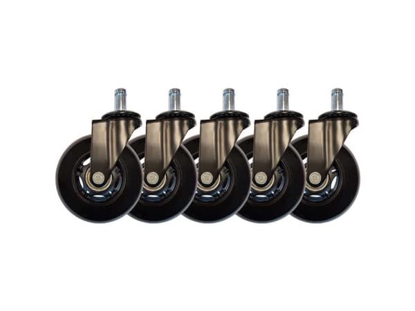 LC Power - Hjul - 75 mm - svart (en pakke 5)
