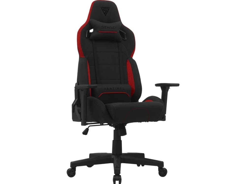 SENSE7 fabric armchair Sentinel black and red
