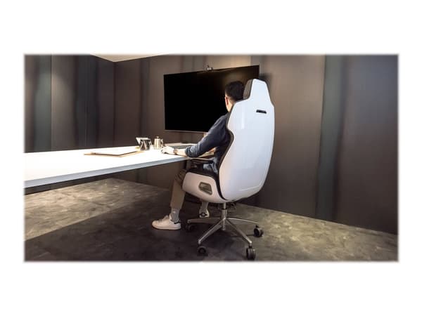 Thermaltake ARGENT E700 - Stol - ergonomisk - høy bakside - armlener - T-formet - tipping - roterende - aluminiumslegering, perforert lær, høytetthet
