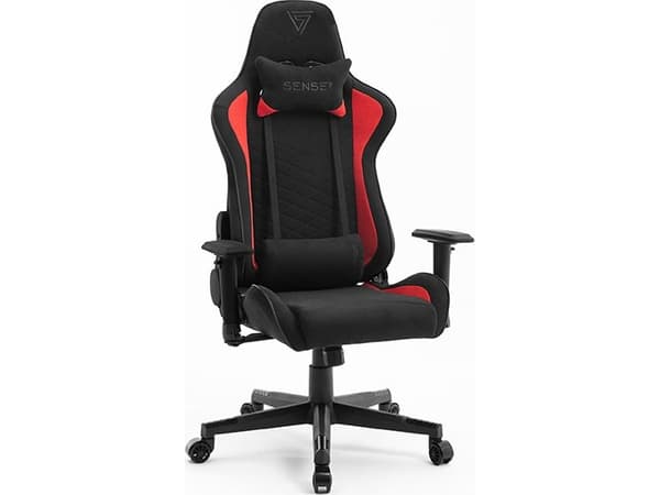 Gaming stol Sense7 Spellcaster stoff Gaming stol, svart-rød