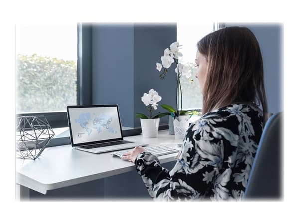 DIGITUS - Skrivebord - rektangulær - hvit