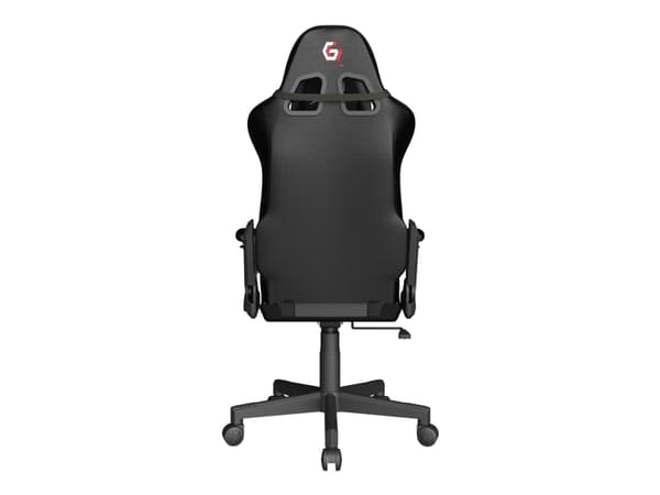 Gembird SCORPION - Stol - ergonomisk - armstöd - T-formad - lutning - svängtapp - nylon, PVC, svamp, mesh - black mesh, svart fodral