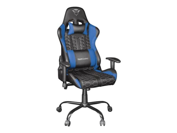 Trust GXT Resto 708B - Stol - ergonomisk - armlener - tipping - roterende - høydensitetsskumplast, polyuretanlær, metall, elastisk stoff, plastikk -