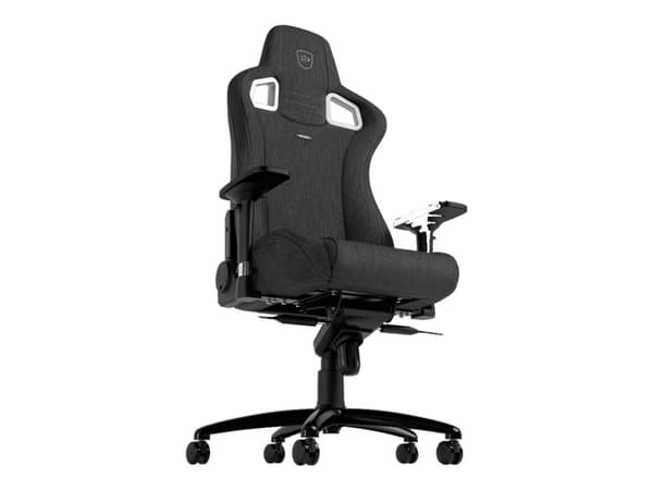 Noblechairs EPIC TX - Stol - ergonomisk - armlener - T-formet - tipping - aluminium, polyuretan, stoff, minneskumplast, nylon/polyetylen, kaldskum, s