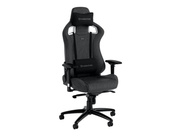 Noblechairs EPIC TX - Stol - ergonomisk - armlener - T-formet - tipping - aluminium, polyuretan, stoff, minneskumplast, nylon/polyetylen, kaldskum, s