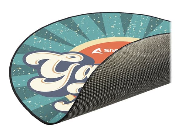 Sharkoon SKILLER SFM11 Gaming Area - Stolmatta för gaming - rund - 120 cm - gul, grön