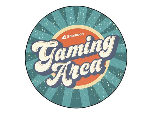 Sharkoon SKILLER SFM11 Gaming Area - Stolmatta för gaming - rund - 120 cm - gul, grön