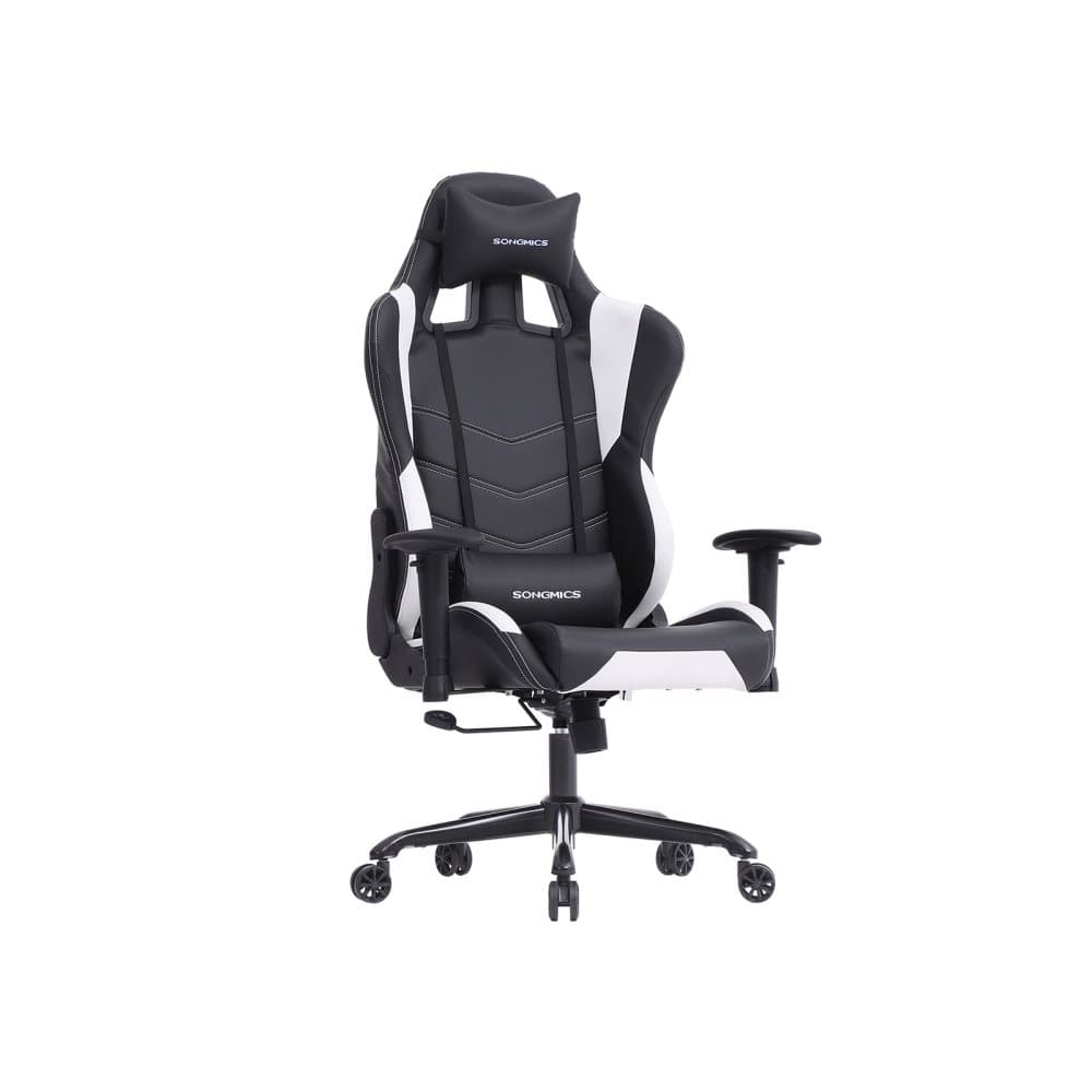 Segenn Durban Kontorsstol - Gaming Chair - Executive Chair - Ergonomisk med justerbara armstöd - Svankkudde - 66 x 72 x 124-132 cm Grå - Svart