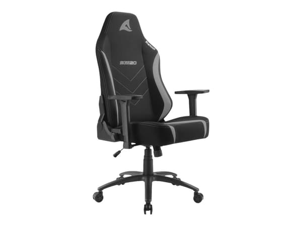 Sharkoon Skiller SGS20 - Stol - ergonomisk - høy bakside - armlener - T-formet - tipping - roterende - stoff, stål, høytetthets støpt skum, stålramme