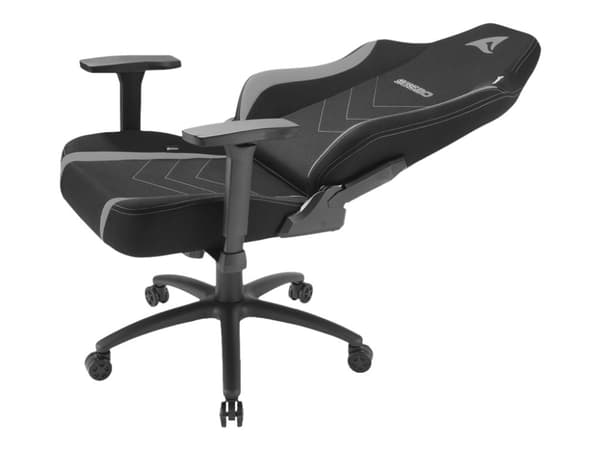 Sharkoon Skiller SGS20 - Stol - ergonomisk - høy bakside - armlener - T-formet - tipping - roterende - stoff, stål, høytetthets støpt skum, stålramme