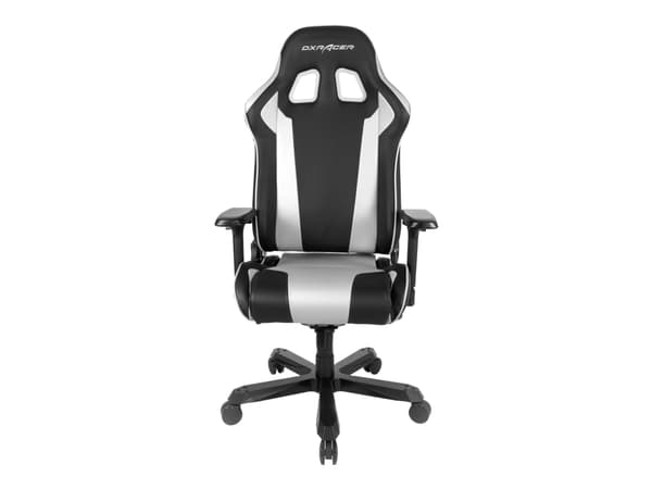 DXRacer King Series OH/KA99 - Stol - ergonomisk - høy bakside - armlener - T-formet - tipping - roterende - aluminium, polyuretan fauxlær, høytetthet