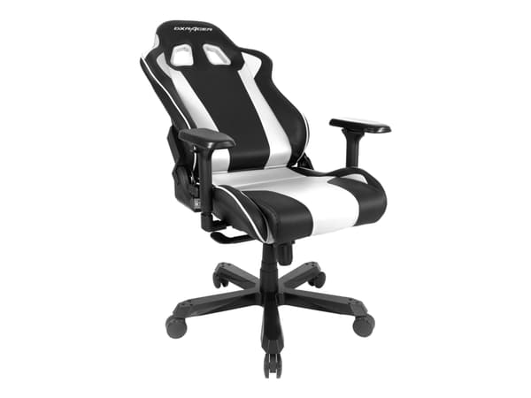 DXRacer King Series OH/KA99 - Stol - ergonomisk - høy bakside - armlener - T-formet - tipping - roterende - aluminium, polyuretan fauxlær, høytetthet