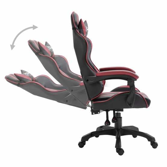 Gamingstol Vinröd Randig Konstläder