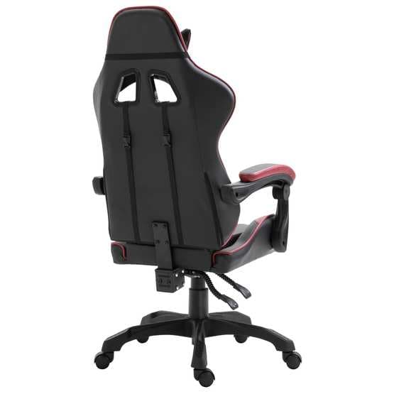 Gamingstol Vinröd Randig Konstläder