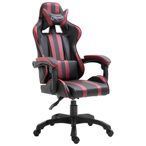 Gamingstol Vinröd Randig Konstläder