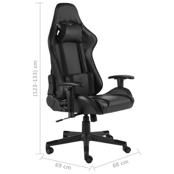 Snurrbar Gamingstol Svart Pvc