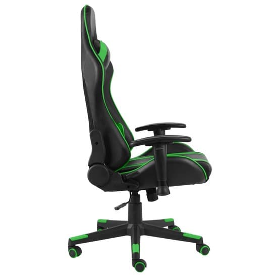 Snurrbar Gamingstol Grön/Svart Pvc