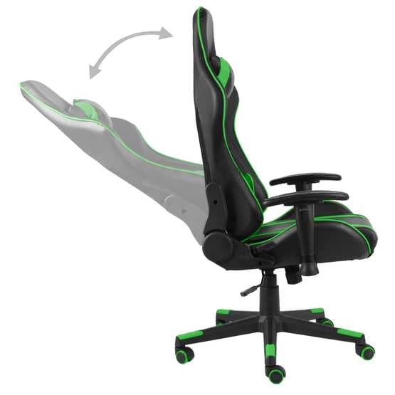 Snurrbar Gamingstol Grön/Svart Pvc