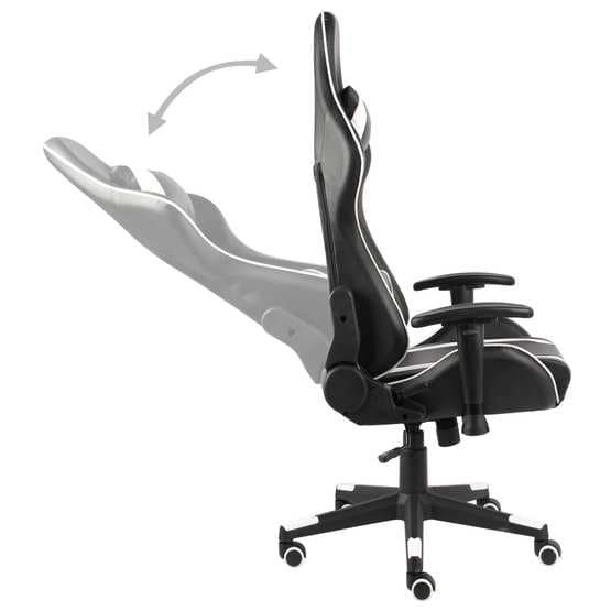 Snurrbar Gamingstol Vit/Svart Pvc