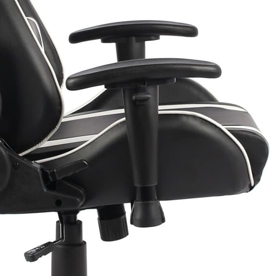 Snurrbar Gamingstol Vit/Svart Pvc